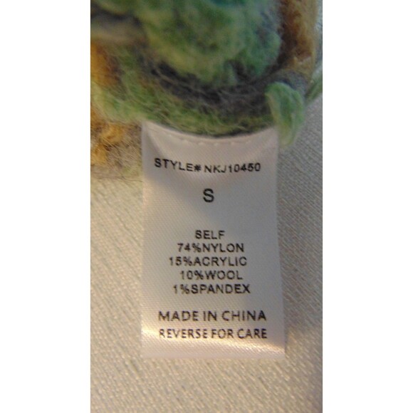 New Altar'd State Striped Eyelash Fuzzy Knit Cardigan Sweater Women's Size Small - Picture 8 of 9